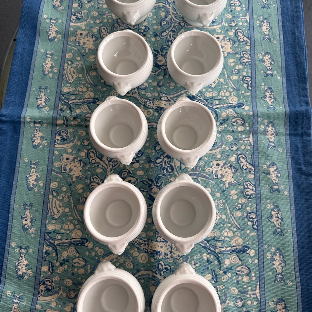 Crate&Barrel White Ceramic Mugs Set